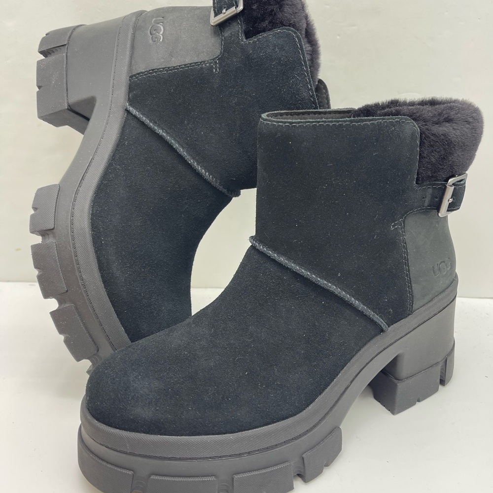 UGG Women's Black Winter Boots
W BROOKLYN BUCKLE PLATFORM HIGH HEELS BOOTS BLACK - Picture 14 of 16